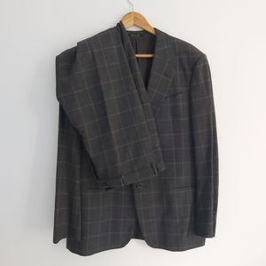 Giorgio Armani / Suit 100% Wool Plai, Sz 44R